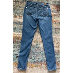 Seven7 Womens‎ Skinny Jeans Medium Wash Blue Embroidered Pockets Size 4/27